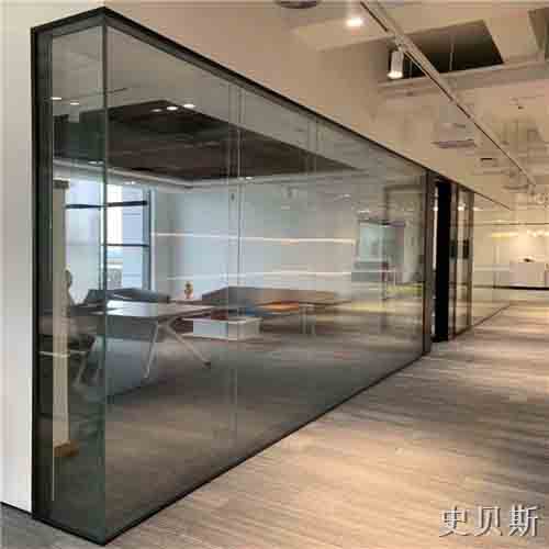 桂林双层12mm全景玻璃隔断墙结构图
